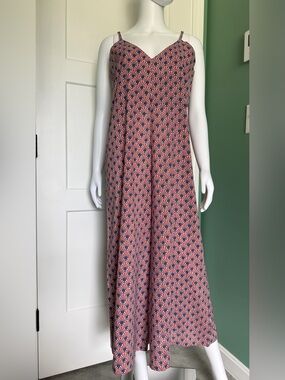 Zen Ethic Sleeveless Yogi Jumpsuit Blue Cruise Pattern